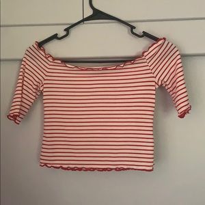 Pretty Little Thing off the shoulder top